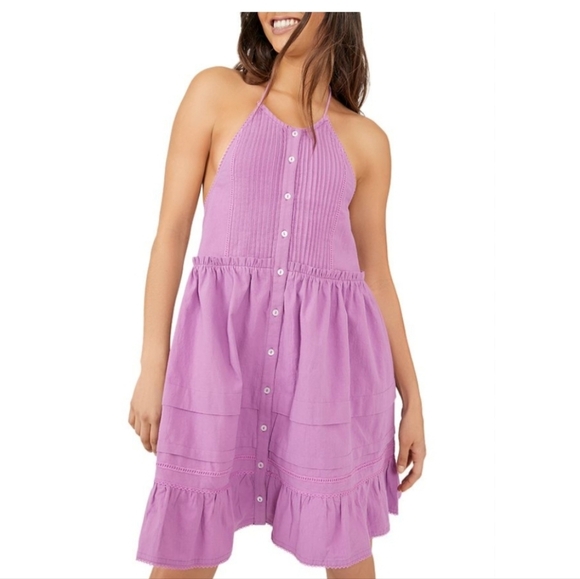 FREE PEOPLE Desert‎ Days mini dress in orchid size M NEW WITH TAGS - Picture 11 of 13